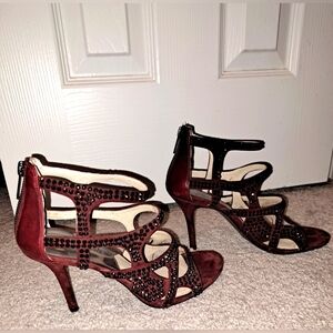 MICHAEL Michael Kors Burgundy Strappy Heels